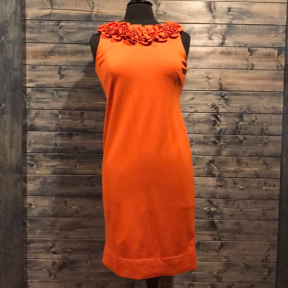 Orange sleeveless dress